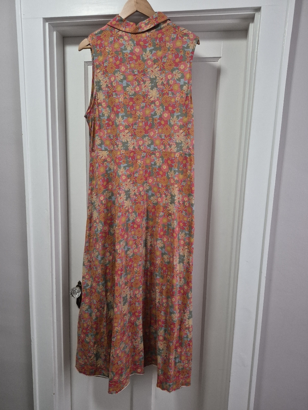 Natural Life Vintage Inspired Floral Sleevless Button Down Maxi Dress Size XL - Picture 3 of 7